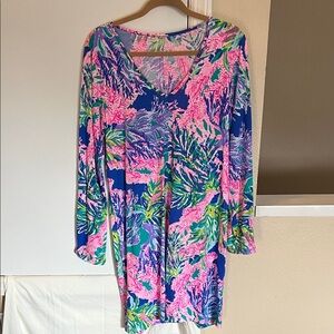 Lilly Pulitzer Pink and Blue Floral Dress